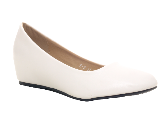 Women's Wedge Ballerina Loafers Moccasins Slip-On Flats Casual White # 2