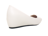 Damen Slipper Keilabsatz Ballerina Loafer Mokassins Slip On Flats Freizeit White # 2