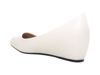 Damen Slipper Keilabsatz Ballerina Loafer Mokassins Slip On Flats Freizeit White # 2