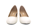 Damen Slipper Keilabsatz Ballerina Loafer Mokassins Slip On Flats Freizeit White # 2