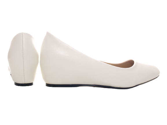 Women's Wedge Ballerina Loafers Moccasins Slip-On Flats Casual White # 2