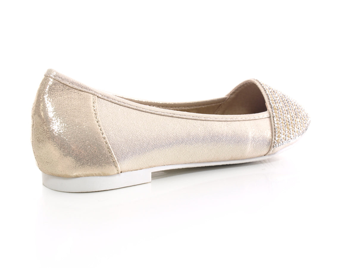 Ballerines à semelles compensées, mocassins, chaussures à enfiler, plates, décontractées, doré # 1