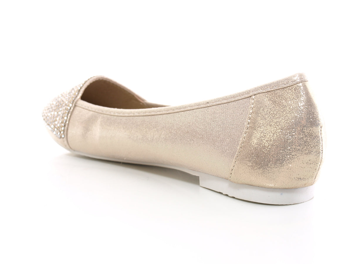 Ballerines à semelles compensées, mocassins, chaussures à enfiler, plates, décontractées, doré # 1