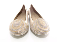 Damen Slipper Keilabsatz Ballerina Loafer Mokassins  Slip On Flats Freizeit Gold # 1