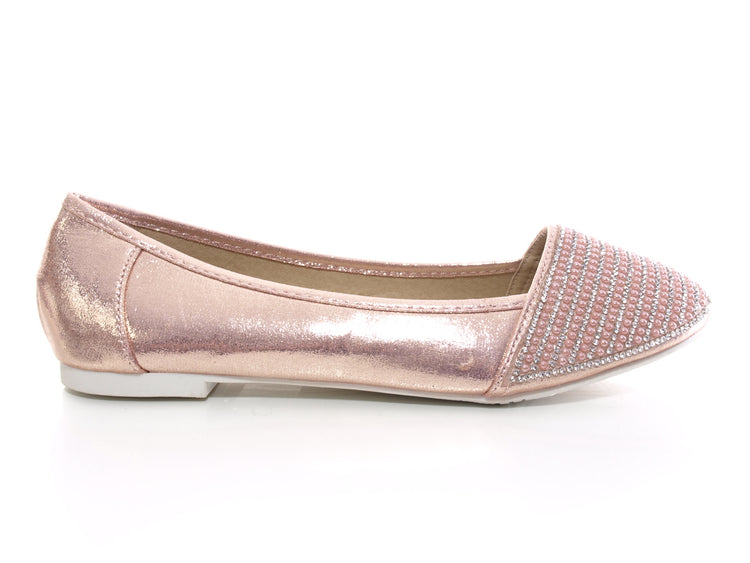 Ballerines à talons compensés pour femmes, mocassins à enfiler, chaussures plates décontractées, rose # 1