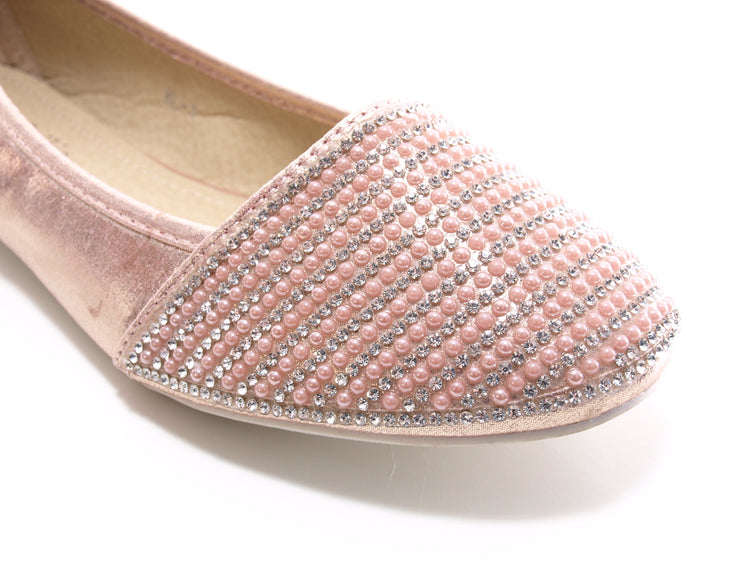 Ballerines à talons compensés pour femmes, mocassins à enfiler, chaussures plates décontractées, rose # 1