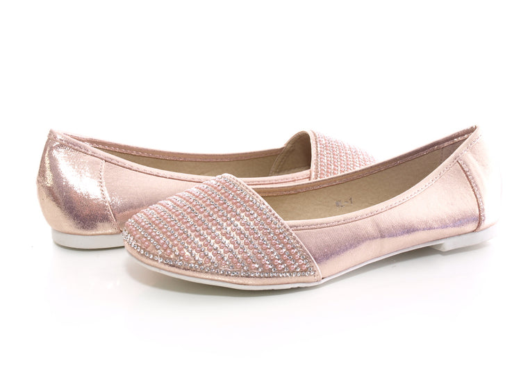 Ballerines à talons compensés pour femmes, mocassins à enfiler, chaussures plates décontractées, rose # 1