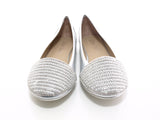 Damen Slipper Ballerina Loafer Mokassins  Slip On Flats Freizeit Silver # 1