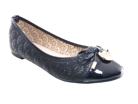 Mocassins ballerines chaussures basses à enfiler pour femmes, décontractées, noir # 25