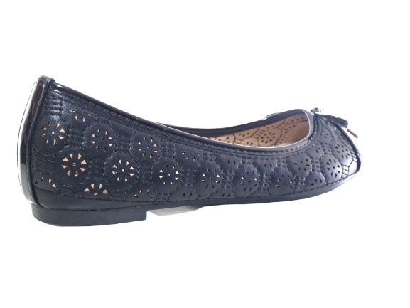 Mocassins ballerines chaussures basses à enfiler pour femmes, décontractées, noir # 25