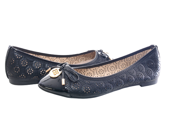 Mocassins ballerines chaussures basses à enfiler pour femmes, décontractées, noir # 25