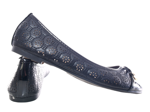 Mocassins ballerines chaussures basses à enfiler pour femmes, décontractées, noir # 25