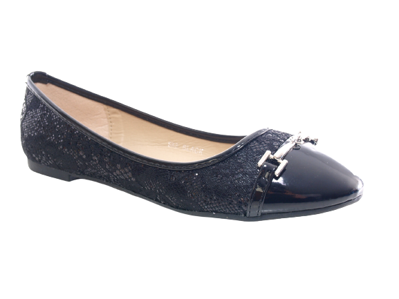 Women's Loafers Low Shoes Ballerinas Loafers Moccasins Slip-On Flats Leisure Black # 3