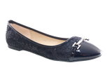 Damen Slipper Halbschuhe Ballerina Loafer Mokassins Slip On Flats Freizeit Black # 3