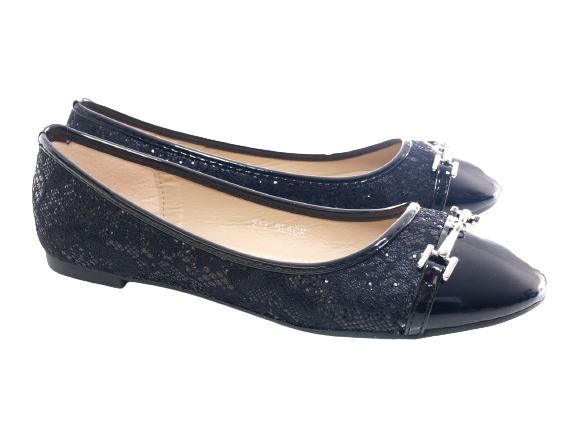 Women's Loafers Low Shoes Ballerinas Loafers Moccasins Slip-On Flats Leisure Black # 3