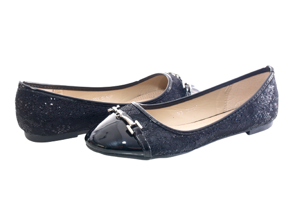 Chaussures femme mocassins ballerines loafers slip-on plates décontractées noir # 3