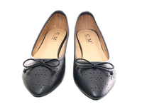 Damen Slipper Halbschuhe Ballerina Loafer Mokassins Slip On Flats Freizeit Black # 138-11