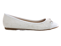 Damen Slipper Halbschuhe Ballerina Loafer Mokassins Slip On Flats Freizeit White # 3