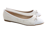 Damen Slipper Halbschuhe Ballerina Loafer Mokassins Slip On Flats Freizeit White # 3