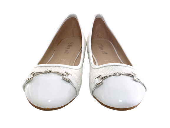 Women's Loafers Slip-Ons Ballerinas Moccasins Slip-On Flats Casual White # 3