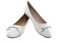 Damen Slipper Halbschuhe Ballerina Loafer Mokassins Slip On Flats Freizeit White # 3