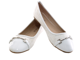 Damen Slipper Halbschuhe Ballerina Loafer Mokassins Slip On Flats Freizeit White # 3