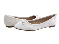 Damen Slipper Halbschuhe Ballerina Loafer Mokassins Slip On Flats Freizeit White # 3