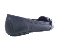 Damen Slipper Halbschuhe Ballerina Loafer Mokassins Slip On Flats Freizeit Black # 012