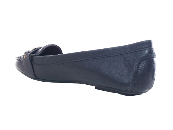 Mocassins ballerines chaussures basses pour femme, sans lacets, style décontracté, noir # 012