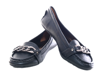 Damen Slipper Halbschuhe Ballerina Loafer Mokassins Slip On Flats Freizeit Black # 012