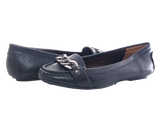 Damen Slipper Halbschuhe Ballerina Loafer Mokassins Slip On Flats Freizeit Black # 012
