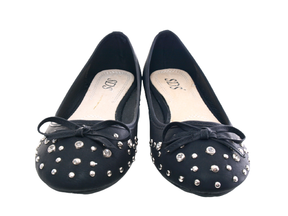 Chaussures femme ballerines mocassins slip-on plates décontractées noir # 9954