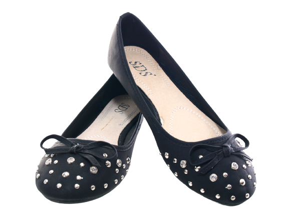 Chaussures femme ballerines mocassins slip-on plates décontractées noir # 9954