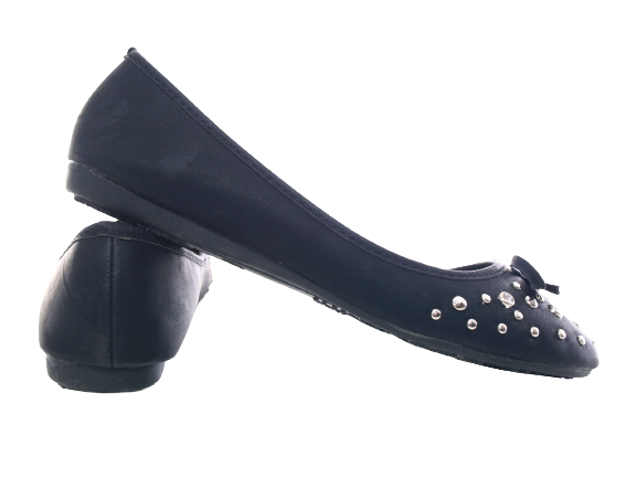 Chaussures femme ballerines mocassins slip-on plates décontractées noir # 9954