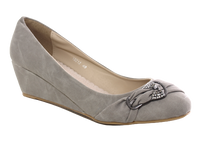 Damen Keilabsatz Pumps Wedges Grey #  10212
