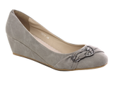 Damen Keilabsatz Pumps Wedges Grey #  10212