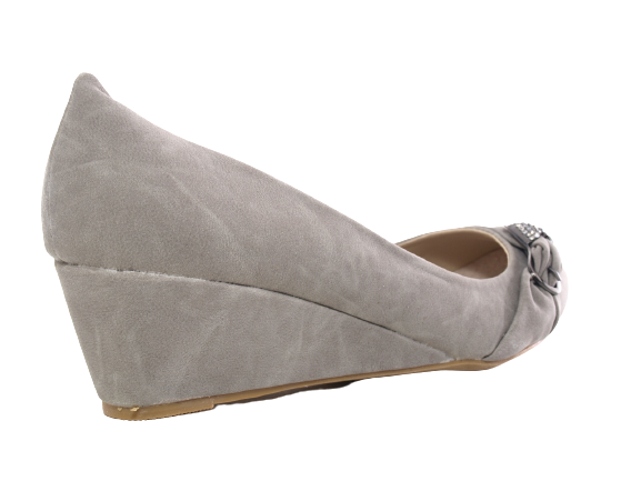 Damen Keilabsatz Pumps Wedges Grey #  10212