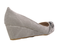Damen Keilabsatz Pumps Wedges Grey #  10212