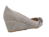 Damen Keilabsatz Pumps Wedges Grey #  10212