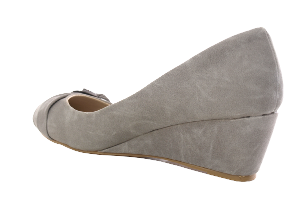Damen Keilabsatz Pumps Wedges Grey #  10212
