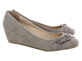 Damen Keilabsatz Pumps Wedges Grey #  10212