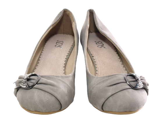 Damen Keilabsatz Pumps Wedges Grey #  10212