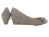 Damen Keilabsatz Pumps Wedges Grey #  10212