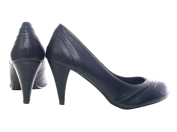 Escarpins à plateforme à talons hauts pour femmes Chaussures de soirée Stilettos Noir # 92006