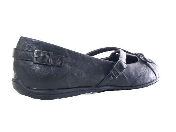 Chaussures à enfiler pour femmes, ballerines, mocassins, slip-on, chaussures plates, loisirs, noir # 163623