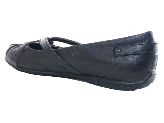 Chaussures à enfiler pour femmes, ballerines, mocassins, slip-on, chaussures plates, loisirs, noir # 163623