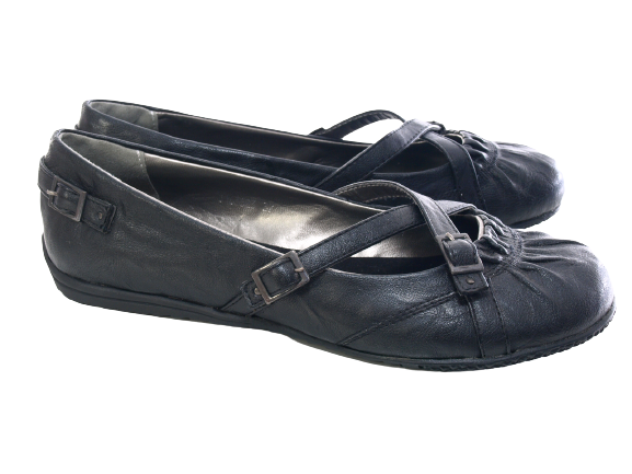 Chaussures à enfiler pour femmes, ballerines, mocassins, slip-on, chaussures plates, loisirs, noir # 163623