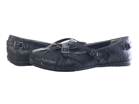 Chaussures à enfiler pour femmes, ballerines, mocassins, slip-on, chaussures plates, loisirs, noir # 163623