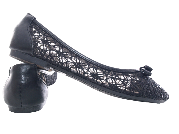 Ballerines mocassins à enfiler pour femme, chaussures basses, décontractées, noir # 8382-22