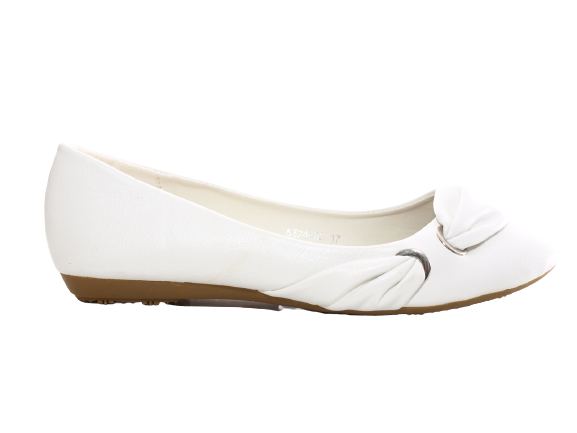 Mocassins ballerines chaussures basses pour femmes slip-on plates décontractées blanc # 6374